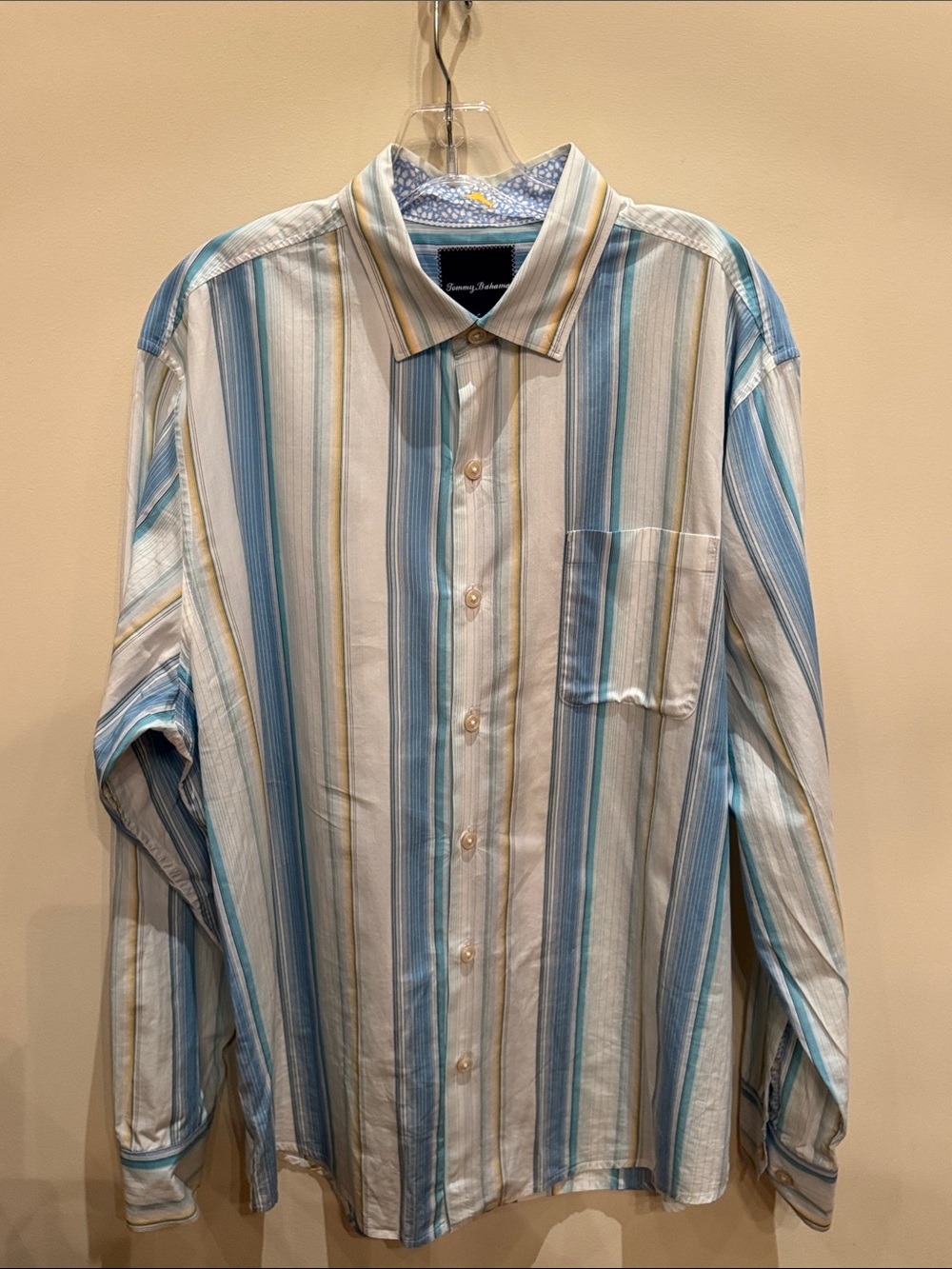 Tommy Bahama Blue Stripe Long-Sleeve Button-Up Shirt